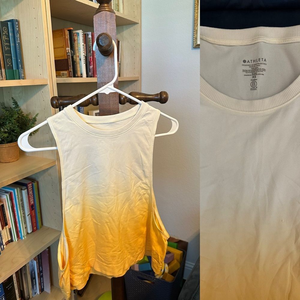 Athleta Women's Ombre Yellow Tank Top